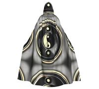 BKDODKS Yin Yang Pattern Print Versatile Hooded Cloak Halloween Cloak Total Cosplay Parties Festivals Hooded Cloak