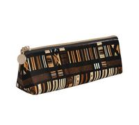 Bkdogkt African Fabric Mud Tribal Print Simple Pencil Case Triangular Pen Pouch Makeup Tools Art Daily Necessary, White, One Size, White, One Size