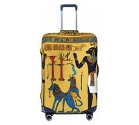 Bkdogkt Ancient Egypt Tribe Series Custom Suitcase Cover for Travel and Business, Black / White, Small