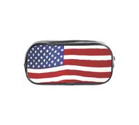 Bkdogkt Baseball USA Flag Print Clear Pencil Case Pencil Case Office Storage Bag
