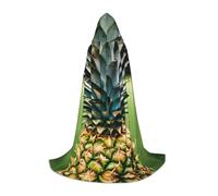 Bkdogkt Be A Pineapple Print Unisex Hooded Cloak For Wizard Carnival Halloween Christmas Cosplay Costume Robe