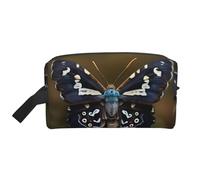 Bkdogkt Beautiful moth wings Print Large Capacity Cosmetic Organizer for Women and Men Portable Travel Makeup Pouch, White, One Size