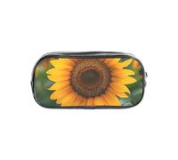 Bkdogkt Beautiful Sunflower Print Transparent Pencil Case Stationery Storage Bag for Office