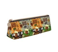 Bkdogkt Beer Print Simple Pencil Case Triangular Pen Cover Makeup Supplies Daily Essentials, White, One Size, White, One Size