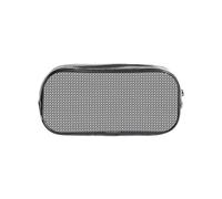 Bkdogkt Black and White Skulls Print Clear Pencil Case