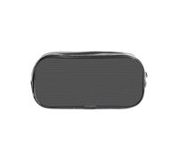 Bkdogkt Black and White Skulls Transparent Pencil Case Stationery Organizer Transparent Travel Office Storage Bag