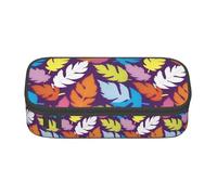 Bkdogkt Bright Colorful Weed Print 8.3 x 2 x 3.7 In Large Capacity Pencil Case Functional Storage for Office Travel