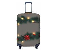 Bkdogkt Christmas Garland with Printed Lights, Fashionable Suitcase Cover, Personalized Protection for Travel and Business, Black / White, Medium