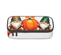 Bkdogkt Christmas Traditional Gnome Print 8.3 x 2 x 3.7 In Large Capacity Pencil Case Functional Storage for Office Travel