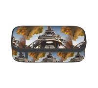 Bkdogkt Cityscape Paris Eiffel Tower France Print 8.3 x 2 x 3.7 In Large Capacity Pencil Case Functional Storage for Office Travel