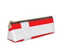 Bkdogkt Denmark Danish Flag Print Simple Pencil Case Triangular Pen Pouch Makeup Supplies Daily Essentials, White, One Size, White, One Size