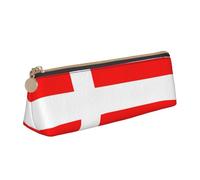 Bkdogkt Denmark Danish Flag Print Simple Pencil Case Triangular Pen Pouch Makeup Supplies Daily Essentials, White, One Size, White, One Size