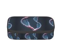Bkdogkt DNA Chain Photo Print 8.3 x 2 x 3.7 In Large Capacity Pencil Case Functional Storage for Office Travel