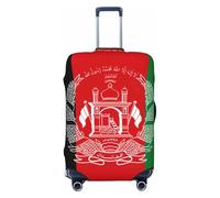 Bkdogkt Flag of Afghanistan Print Fashionable Suitcase Cover Personalized Luggage Protector for Travel and Business, Black, X-Large
