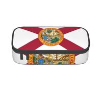 Bkdogkt Flag of Florida Print 8.3 x 2 x 3.7 In Large Capacity Pencil Case Functional Storage for Office Travel