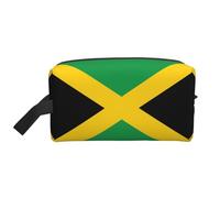 Bkdogkt Flag of Jamaica Print Large Capacity Cosmetic Organizer for Women and Men Portable Travel Makeup Pouch, White, One Size