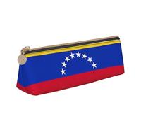 Bkdogkt Flag of Venezuela Print Simple Pencil Case Triangle Pouch for Pens Makeup Art Supplies Daily Essentials, White, One Size