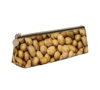 Bkdogkt Garden Potatoes Print Simple Pencil Case Triangular Pen Cover Makeup Supplies Daily Essentials, White, One Size, White, One Size