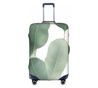 Bkdogkt Green Eucalyptus Leaves Print Protective Suitcase Cover Washable Travel Luggage Protector with Concealed Zipper, White, X-Large