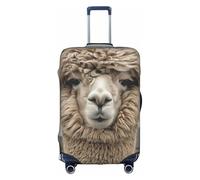 Bkdogkt I Love Alpacas Print Protective Suitcase Cover Washable Travel Luggage Protector with Concealed Zipper, White, M