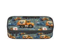 Bkdogkt I Love Garbage Trucks Print 8.3 x 2 x 3.7 In Large Capacity Pencil Case Functional Storage for Office Travel
