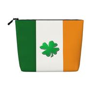 Bkdogkt Irish Flag Print Work Bag Essentials Single-layer Makeup Bag Travel Cosmetic Organizer Large Capacity, Black, One Size