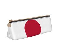 Bkdogkt Japanese Flag Print Simple Pencil Case Triangular Pen Cover Makeup Supplies Daily Essentials, White, One Size, White, One Size
