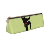 Bkdogkt karate men Print Simple Pencil Case Triangle Pouch for Pens Makeup Art Supplies Daily Essentials, White, One Size