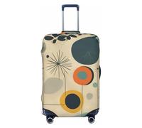 Bkdogkt Mid-Century Modern Style Print Fashionable Suitcase Cover Personalized Luggage Protector for Travel and Business, Black, Large