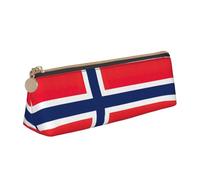Bkdogkt Norwegian Flag Print Simple Pencil Case Triangular Pen Pouch Makeup Supplies Daily Essentials, White, One Size, White, One Size