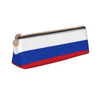 Bkdogkt Russian Flag Print Simple Pencil Case Triangular Pen Cover Makeup Supplies Daily Essentials, White, One Size, White, One Size