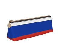 Bkdogkt Russian Flag Print Simple Pencil Case Triangular Pen Cover Makeup Supplies Daily Essentials, White, One Size, White, One Size