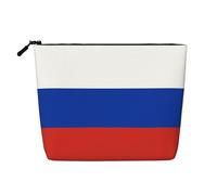 Bkdogkt Russian flag Print Work Bag Essentials Single-layer Makeup Bag Travel Cosmetic Organizer Large Capacity, Black, One Size
