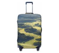 Bkdogkt Shining Overlook Print Fashionable Suitcase Cover Personalized Luggage Protector for Travel and Business, Black, M