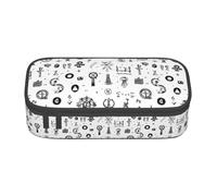 Bkdogkt Sign Language Alphabet. Print 8.3 x 2 x 3.7 In Large Capacity Pencil Case Functional Storage for Office Travel