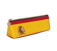 Bkdogkt Spanish Flag Print Simple Pencil Case Triangular Pen Cover Makeup Supplies Daily Essentials, White, One Size, White, One Size