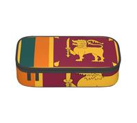 Bkdogkt Sri Lanka Flag Print 8.3 x 2 x 3.7 In Large Capacity Pencil Case Functional Storage for Office Travel