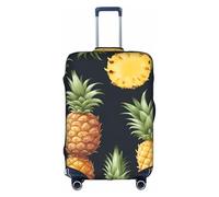 Bkdogkt Summer Pineapple Print Protective Suitcase Cover Washable Travel Luggage Protector with Concealed Zipper, White, X-Large