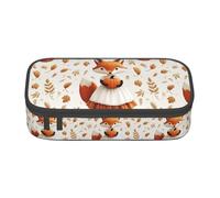 Bkdogkt Thanksgiving Day Punmpkin Print 8.3 x 2 x 3.7 In Large Capacity Pencil Case Functional Storage for Office Travel