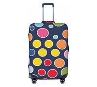 Bkdogkt Twister Personalised Polka Dot Luggage Suitcase Cover for Travel and Business, Black / White, Medium