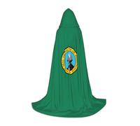 Bkdogkt Washington Flag Print Unisex Hooded Cloak For Wizard Carnival Halloween Christmas Cosplay Costume Robe