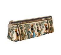 Bkdogkt women in ancient egypt Print Simple Pencil Case Triangle Pouch for Pens Makeup Art Supplies Daily Essentials, White, One Size