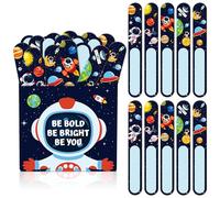 BkeeCten 100pcs Outer Space Theme Name Flip Stick with Carton Set, Galaxy Solar System Talking Name Flip Sticks, Cute Rocket Planet Educational & Learning Classroom Student Grouping Tally Supplies