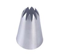 BKEKM Pastry Nozzle 10 Teeth Close Star Tube Set Stainless Steel Piping Tips Large Size Piping Nozzle Cake Cream Piping Nozzle