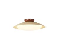 BKEKM Semi Flush Mount Ceiling Light Fixture Dimmable LED Close to Ceiling Light Modern Bowl Shape Ceiling Lamp Hallway Light Fixture(Beige)