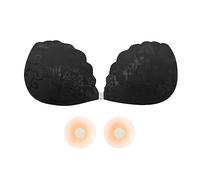 BKEPDY Women's Stick on Bra Backless Sticky Push up Bras Strapless Comfortable Invisible Self Adhesive Bra Reusable Lift Up Bra for Evening Wedding Party Dress All Backless Clothes Black