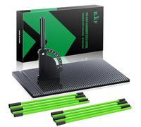 BKF Golf Alignment Sticks and Angle Holder Set with Portable Bag, Golf Swing Trainer, Golf Training Practice Teaching Aid and Equipment, Golf Accessories Gifts for Man