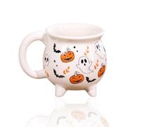BKGBQAOW Halloween Coffee Mug, Vintage Witch Novelty Festival Ceramic Cup, Festival Desktop Decoration, Comfortable Handle, Pumpkin Ghost Pattern, Fun and Charming Gift