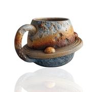 BKGBQAOW Planetary Mug, Novel Sun Earth Saturn Shape, Innovative and Unique, Resin Space Coffee Cup, Office and Home Decoration, Versatile, Bringing A Different Tactile Experience