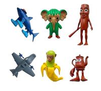 BKGBQAOW Tralalero Tralala Desk Decor, Tung Tung Tung Sahur Toys, Small in Size, can Be Placed On Bookshelves, Headboards, and Other Places as Collectibles or Gifts